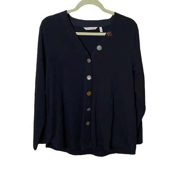 Soft Surroundings Women Size Medium Delia Button Detail Tunic Top 100% Cotton - Picture 1 of 8